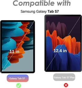 img 3 attached to Cnarery Samsung Galaxy Tab S7 Screen Protector (11 inch), 2 Pack Tempered Glass - S Pen Compatible, Anti-Scratch, High Definition, Bubble Free