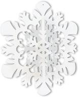 beistle 22742 hanging snowflake white logo
