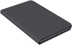 img 4 attached to Lenovo Tab M8 Folio Case in Black - Polycarbonate and Microfiber Material with Polyurethane Protective Film (ZG38C02862)