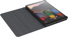 img 3 attached to Lenovo Tab M8 Folio Case in Black - Polycarbonate and Microfiber Material with Polyurethane Protective Film (ZG38C02862)