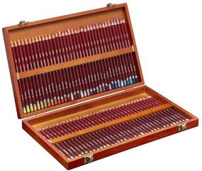 img 3 attached to 72 Piece Pastel Pencil Set in Wooden Box