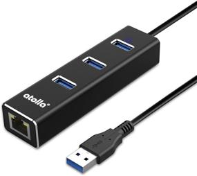 img 4 attached to Atolla USB Ethernet Adapter with 3 Ports USB 3.0 Hub and 💻 10/100/1000 Mbps LAN RJ45 Gigabit Network Adapter, Compatible with Windows 10/8/7, Mac OS, Linux