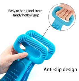 img 2 attached to 🚿 2-Pack Silicone Back Scrubber - Shower Body Scrubber for Men and Women, Bath Body Brush - Deep Clean & Invigorate Your Skin (30 inches)