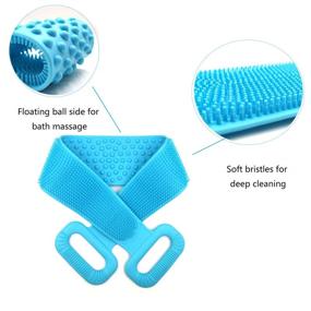 img 1 attached to 🚿 2-Pack Silicone Back Scrubber - Shower Body Scrubber for Men and Women, Bath Body Brush - Deep Clean & Invigorate Your Skin (30 inches)