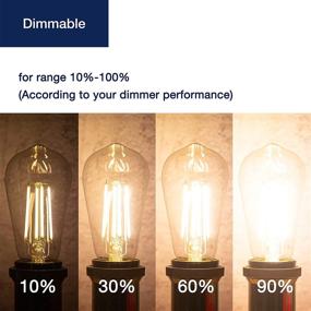 img 1 attached to 💡 FLSNT Dimmable Edison Bulbs - Comparable to Traditional Incandescent Bulbs