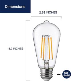 img 2 attached to 💡 FLSNT Dimmable Edison Bulbs - Comparable to Traditional Incandescent Bulbs