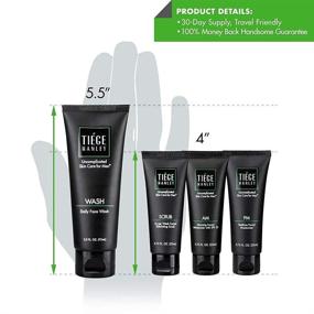 img 3 attached to 🧔 Transform Your Skin with Tiege Hanley Men’s Skin Care System - Level 1: Face Wash, Morning Moisturizer, Exfoliating Face Scrub, Night Moisturizer