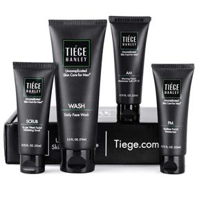 img 4 attached to 🧔 Transform Your Skin with Tiege Hanley Men’s Skin Care System - Level 1: Face Wash, Morning Moisturizer, Exfoliating Face Scrub, Night Moisturizer