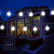 🌞 baoant solar string lights 36ft 60 led crystal ball: waterproof fairy lighting for garden, home, patio. decorate with solar powered white lights! logo