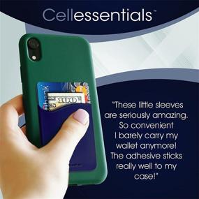 img 2 attached to Cellessentials Redesigned Card Holder: Stick-on Silicone Wallet for Credit Cards on iPhone, Android & Smartphones - USA Merchant (Navy)