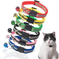 🐱 tcboying breakaway cat collar: reflective and bell-adorned, ideal size for cats or small dogs in mixed colors logo