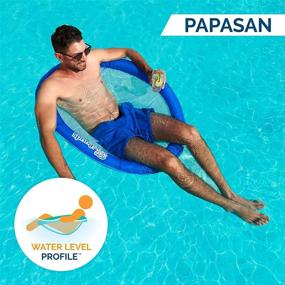 img 1 attached to 🏊 SwimWays Papasan Lounger Hyper Flate: Ultimate Inflatable Pool Float for Unmatched Comfort and Relaxation