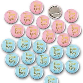 img 4 attached to 🎉 50 Pcs Gender Reveal Button Pins: Team Boy Girl Baby Shower Party Favors!