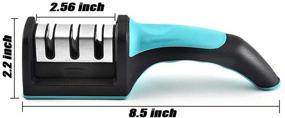 img 3 attached to 🔪 Hercaise 3-Stage Knife Sharpener for Repair, Restore, and Polish Blades - Ideal Chef's Choice Knife Sharpeners with Coarse, Medium, and Fine Sharpening System