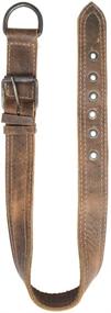 img 1 attached to 🐶 Handmade Bourbon Brown Rustic Leather Dog Collar - Small Size (10 to 14 Inches), by Hide & Drink