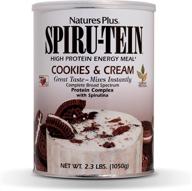 naturesplus spiru-tein cookies & cream shake - 2.3 lbs, spirulina protein powder - plant based meal replacement, energy boosting vitamins & minerals - vegetarian - 30 servings logo