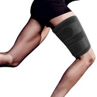 🩲 adjustable thigh compression sleeve for men and women - thigh support brace wrap for pain relief - one size fits most логотип