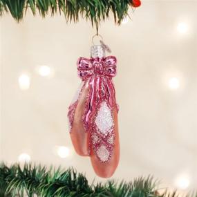 img 3 attached to 🩰 Old World Christmas 2020 Ballet Toe Dancing Shoes Glass Blown Ornament - Perfect for Christmas Tree Decoration!