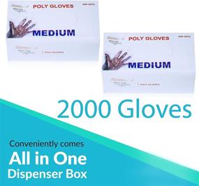 img 3 attached to 🧤 Pack of 2000 Disposable Poly Gloves for Food Service, Handling, and Cooking Preparation