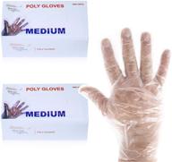 🧤 pack of 2000 disposable poly gloves for food service, handling, and cooking preparation logo