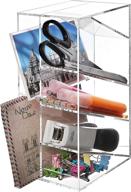 enhanced seo: mygift clear acrylic multi compartment desktop organizer, letter mail sorter & office supplies holder logo
