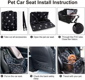 img 3 attached to Myuilor Portable Dog Car Booster Seat Carrier - Foldable & Secure with Seat Belt - Ideal for Dogs and Cats up to 30lbs…