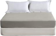 mohap twin deep pocket fitted bottom sheet - premium hotel quality brushed microfiber – khaki, durable & breathable – tight fit with corner band – fits mattress up to 16'' logo
