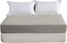 img 4 attached to Mohap Twin Deep Pocket Fitted Bottom Sheet - Premium Hotel Quality Brushed Microfiber – Khaki, Durable & Breathable – Tight Fit with Corner Band – Fits Mattress up to 16''