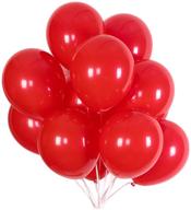 🎈 50-pcs red 12-inch latex party balloons: ideal for weddings, birthdays, baby showers, and christmas party decorations logo