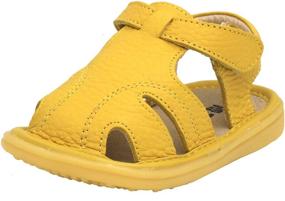 img 4 attached to LONSOEN Toddler Leather Sandals for Girls | Outdoor Shoes