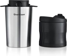 img 2 attached to ☕️ Portable Coffee Maker: ChefGiant Electric Burr Grinder, Single Serve Pour Over Brewer, Rechargeable with Insulated Mug - Ideal for Travel, Stainless Steel Construction