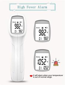 img 3 attached to 🌡️ Touchless Forehead Thermometer: Instant & Accurate Reading for Adults and Kids, Indoor Outdoor Use (Grey)