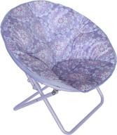 🪑 heritage kids purple medallion printed saucer chair for kids logo