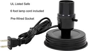 img 3 attached to Crafty DIY Mason Jar Lamp Making Kit - Black Lid & Socket for Easy Conversion, Fits Wide Mouth Canning, Fruit, Mason Jars - Pre-Wired and Simple to Use