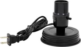 img 4 attached to Crafty DIY Mason Jar Lamp Making Kit - Black Lid & Socket for Easy Conversion, Fits Wide Mouth Canning, Fruit, Mason Jars - Pre-Wired and Simple to Use