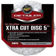 🔍 meguiar's dmx5 da (двухдействующий) микрофибровые диски xtra cut, 5 дюймов, 2 штуки, бежевые логотип