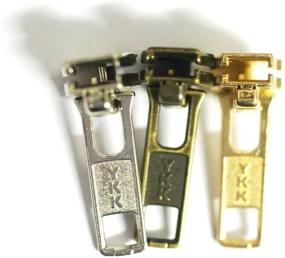 img 1 attached to 🔒 YKK #5 Metal Teeth Antique Mix Color Lock Zipper Slider Replacement Parts - Set of 6 Sliders