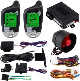 img 4 attached to EASYGUARD EC202: Advanced 2-Way Car Alarm System with LCD Pager Display, Remote Engine Start & Microwave Sensor DC12V