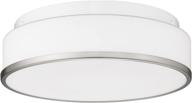 autelo 12" led flush mount ceiling light fixture: contemporary close to ceiling light for living room, kitchen, bedroom – brushed nickel finish with frosted glass shade - 3000k - c3127 st led логотип