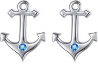 🌟 stunning 925 sterling silver cubic zirconia anchor stud earrings: perfect gift for women, teen girls – birthday or graduation! logo