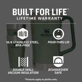 img 1 attached to 🥤 Stanley Pitcher: Insulated Stainless Stacking Food Service Equipment & Supplies -- Durable and Efficient Meal Prep Solution