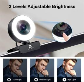 img 2 attached to Enhanced Streaming Webcam 1080P with Adjustable Ring Light and Auto-Focus for Xbox Gaming, Conferencing, and Video Chatting - Vitade 960A HD USB Web Cam with Tripod - Wide Angle Webcam for Mac, Desktop, Laptop