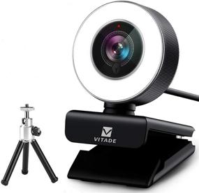 img 4 attached to Enhanced Streaming Webcam 1080P with Adjustable Ring Light and Auto-Focus for Xbox Gaming, Conferencing, and Video Chatting - Vitade 960A HD USB Web Cam with Tripod - Wide Angle Webcam for Mac, Desktop, Laptop