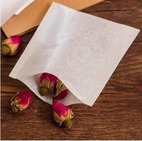 img 1 attached to Premium Pack of 50 Large 4x5 Sealable Tea Bags for Fresh and Flavorful Brews