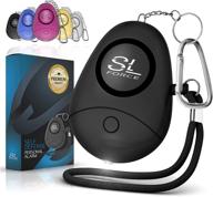 🔒 slforce safe personal alarm siren song - 130db safesound personal alarms for women keychain with led light, emergency self defense for kids & elderly - black logo