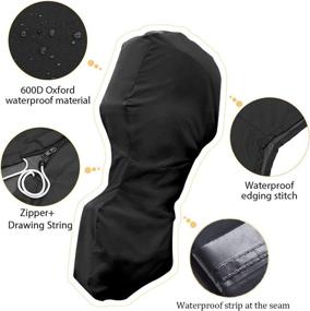 img 3 attached to 🚤 Softclub Boat Motor Covers 250-350 HP: Full Outboard Motor Cover for Max Protection - Waterproof & Heavy Duty Fabric, Black Outboard Boat Engine Cover