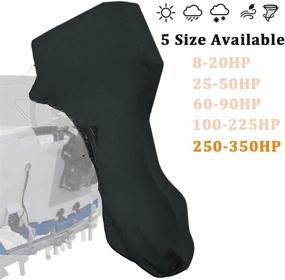 img 4 attached to 🚤 Softclub Boat Motor Covers 250-350 HP: Full Outboard Motor Cover for Max Protection - Waterproof & Heavy Duty Fabric, Black Outboard Boat Engine Cover