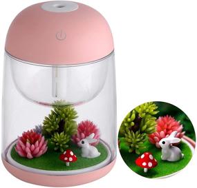 img 3 attached to Gennissy 180ml USB Mini Landscape Air Humidifier with 7 Colors LED Night Light - Ideal for Bedroom, Home, Office, Baby