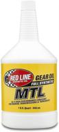 🚘 red line mtl manual transmission oil- 4 quarts (4 pack): optimal performance for manual transmissions logo