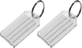 img 4 attached to 🔑 Lucky Line Extra Strength Key Tag with Split Ring - Clear, 2 Pack (20402) - Durability and Convenience for Organizing Your Keys